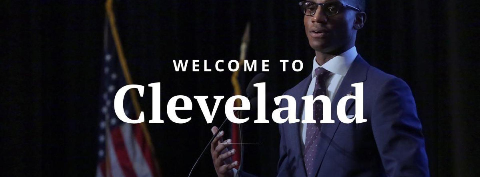 mayor bibb with words 'city of cleveland' over image