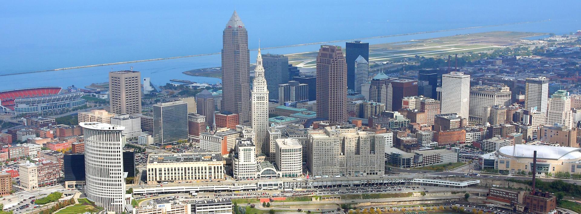 Aerial view of Cleveland